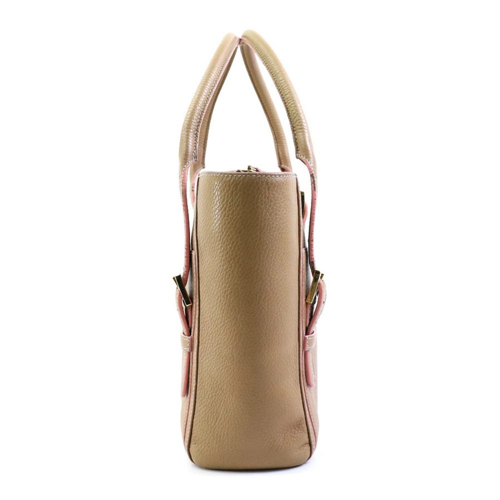 Loewe gold 2way brown pink Handbag leather Brown Pink